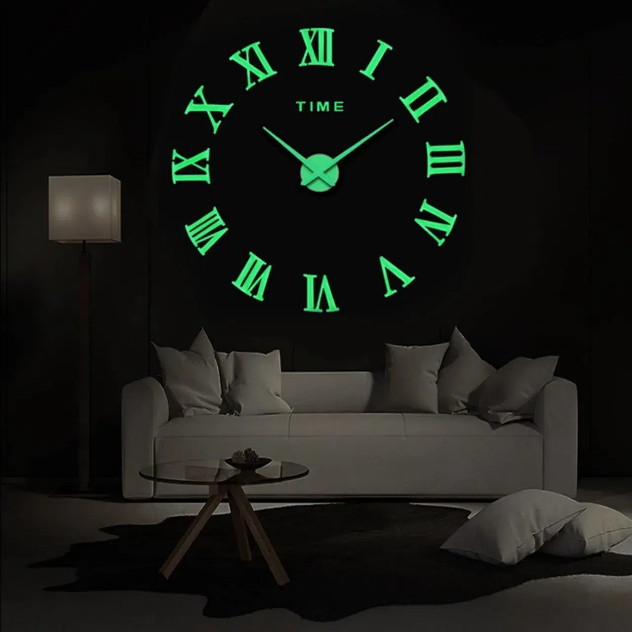 Luminous Wall Clock Assembled Stereoscopic Moose Clock Luminous Clock for Living Room Bedroom Home Deco Gift Idea Interior Design Wall Decor