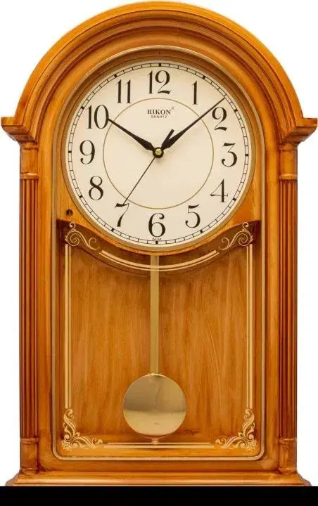 RIKON Quartz Brown Analog RK 50 PND Premium Pendulum Wall Clock For Office Or Home