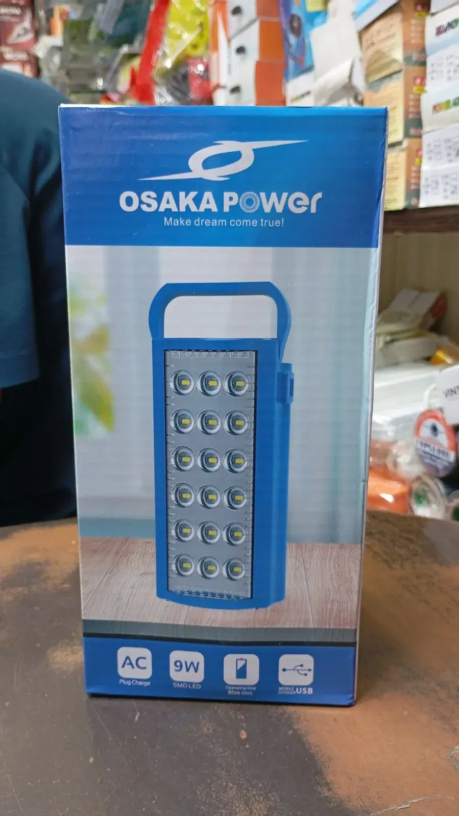 OSAKA Super Bright Long Lasting Work Light, 18 LED Emergency Rechargeable & Flashlights WN-018
