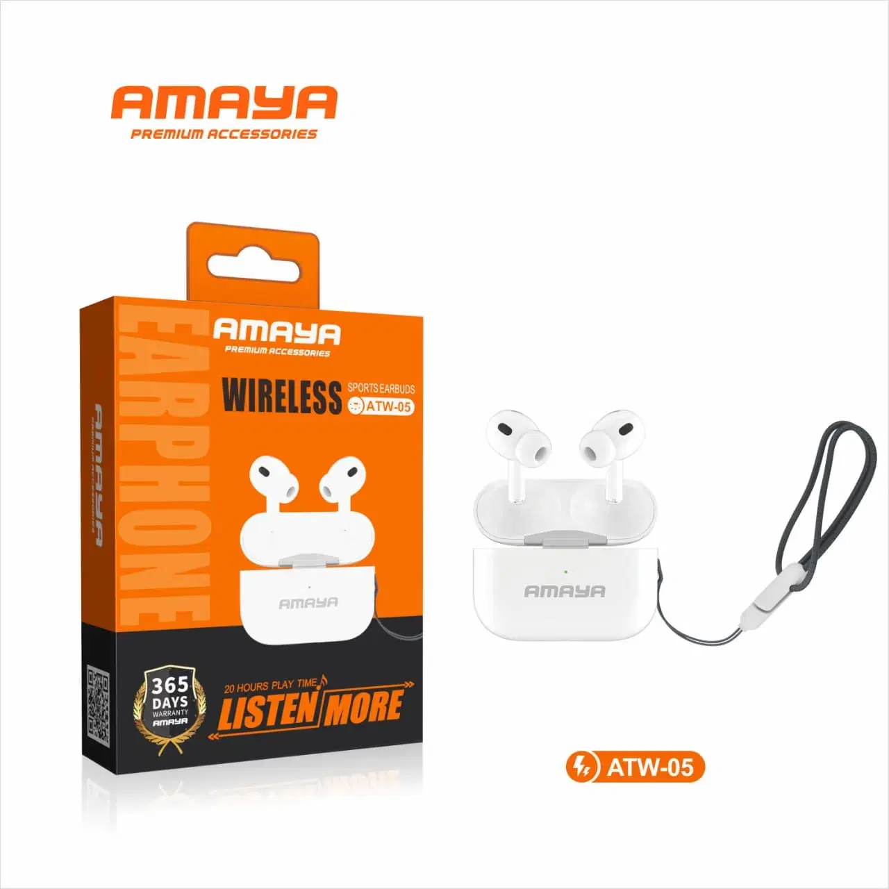 Amaya ATW05 Wireless Earbuds 1 year warranty