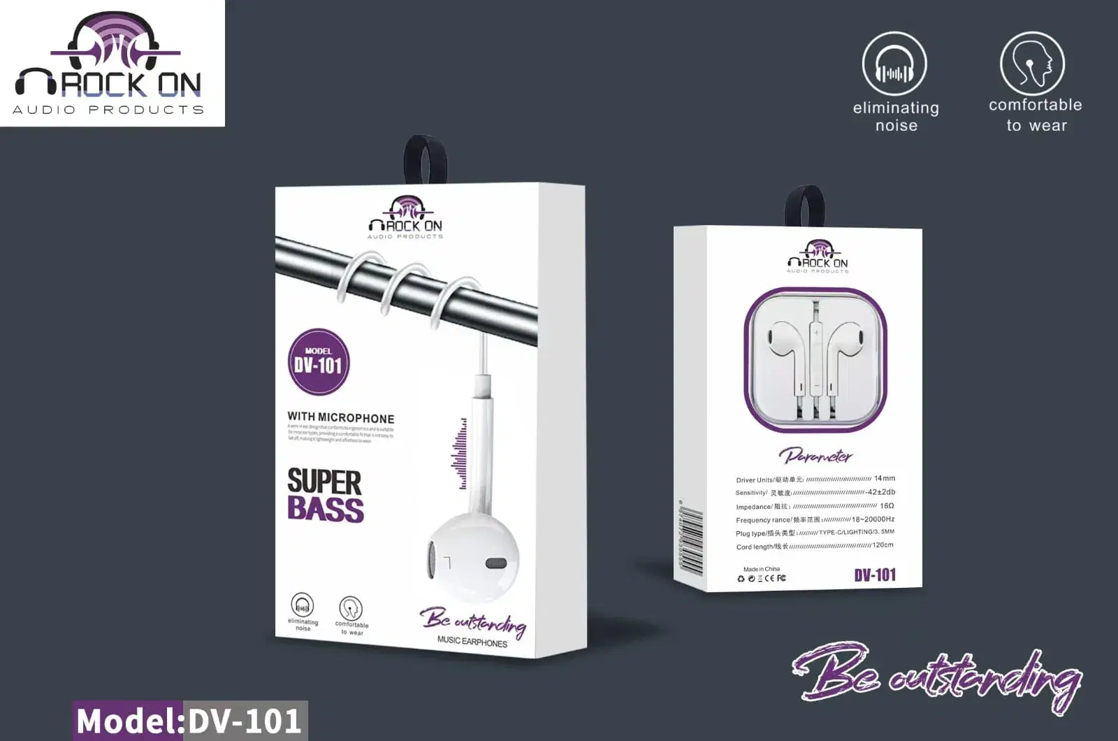 Rock On Earphone DV101 earphone