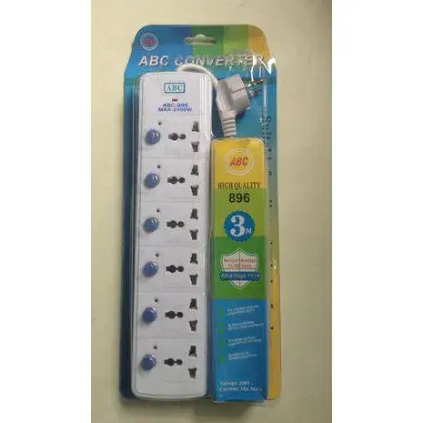 ABC+ Extension Cord Of 6 Power Socket With 3m Cable 116 2500W