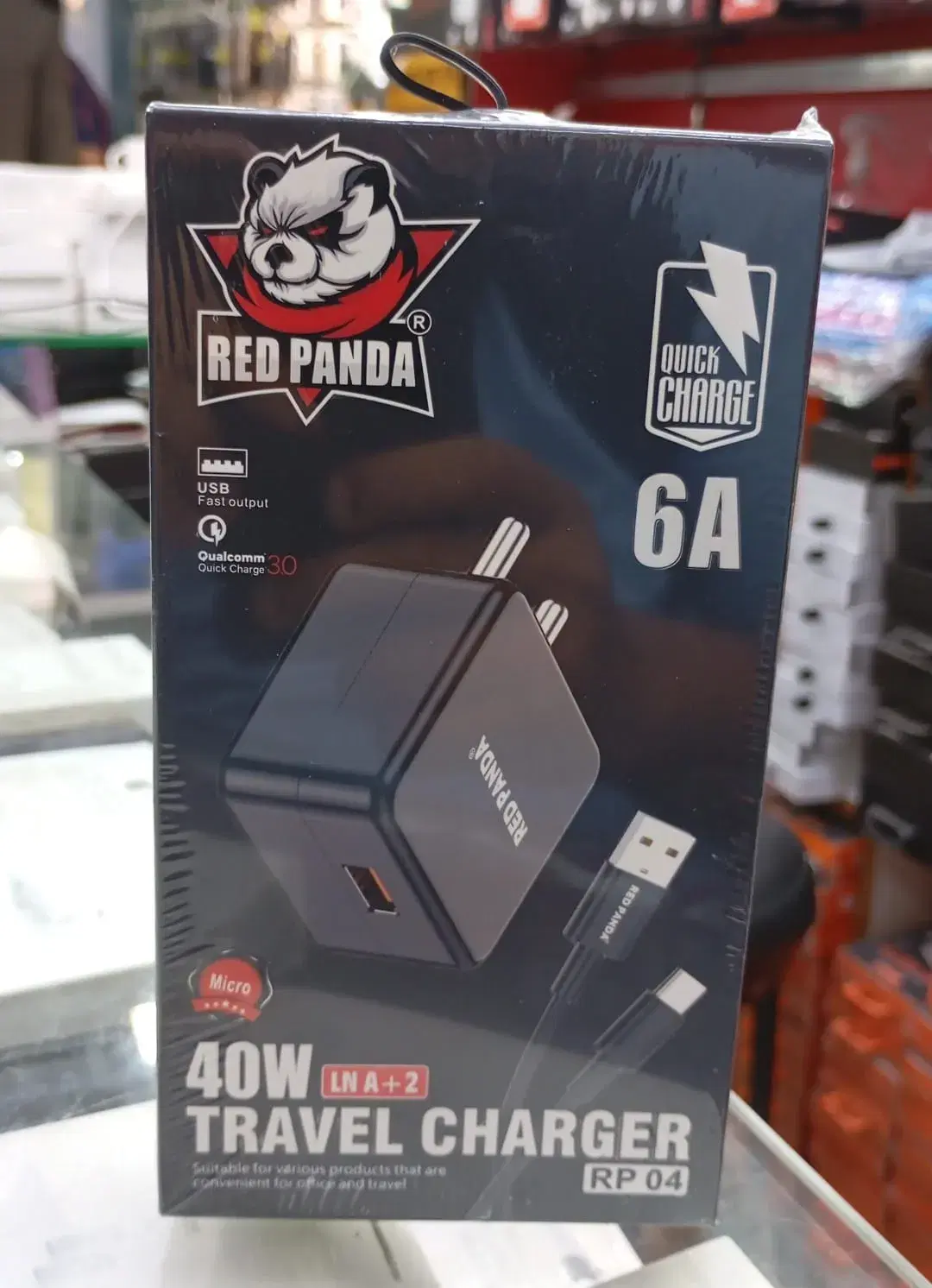 Red Panda LN A+2 40W Adapter Charger and V8 cable