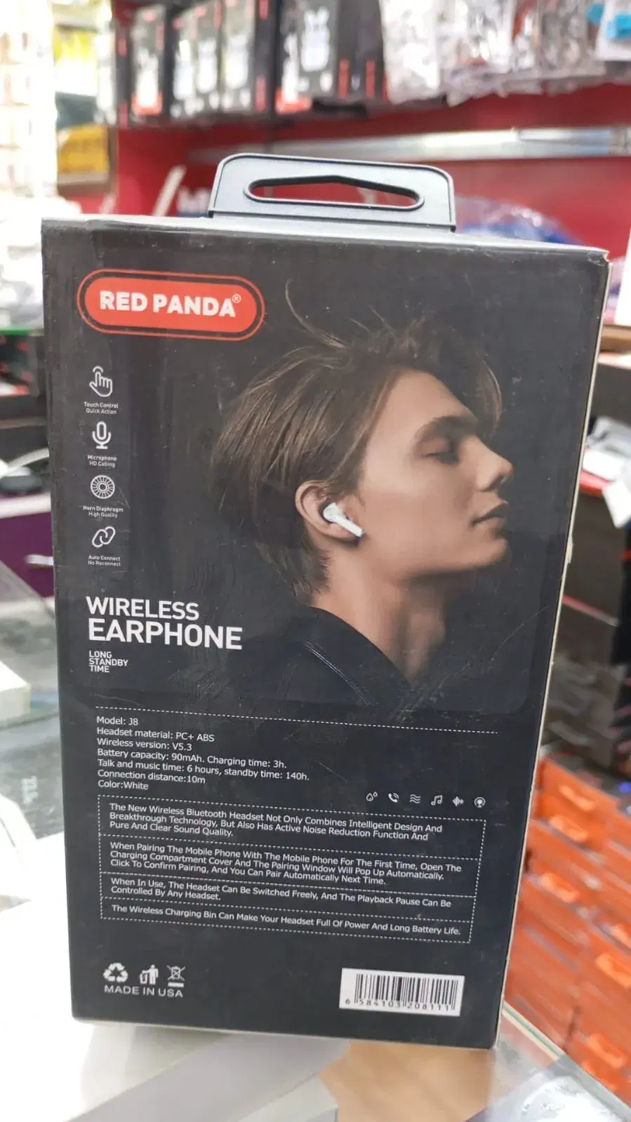 Red Panda J8 Wireless Earphone