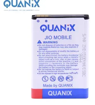 Quanix Rechargeable Li-ion Polymer 2000 mAh Jio Battery