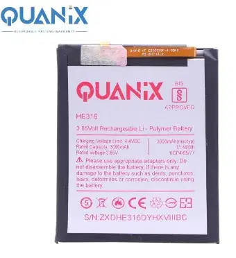 Quanix Rechargeable Li-ion Polymer 3000 mAh Nokia 6 / HE316 Battery