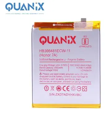 Quanix Rechargeable Li-ion Polymer 3000 mAh Huawei Honor 7A Battery
