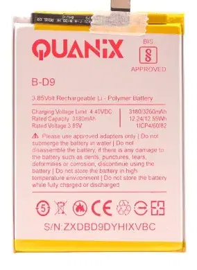 Quanix Rechargeable 3260 mAh Battery For Vivo V9 / BD9