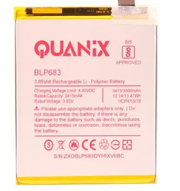 Quanix Rechargeable Li-ion Polymer 3500 mAh Battery For Oppo/RealMe 2 PRO / BLP683