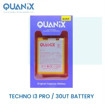 Quanix Rechargeable Li-ion Polymer 3050 mAh Techno I3 PRO / 30UT Battery