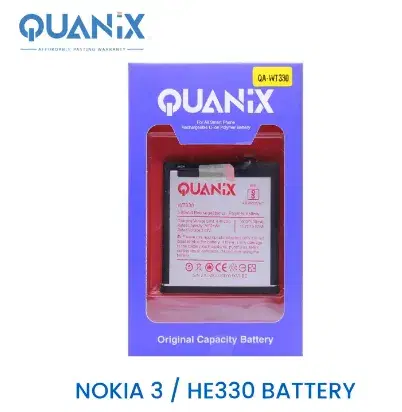 Quanix Rechargeable Li-ion Polymer 3100 mAh Nokia 3 / HE330 / WT330 Battery
