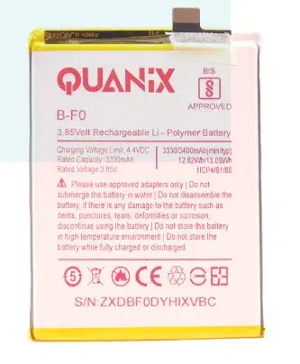 Quanix Rechargeable Li-ion Polymer 3400 mAh Battery For Vivo V11 PRO / BFO