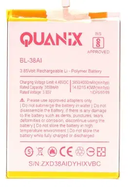 Quanix Rechargeable Li-ion Polymer 4000 mAh Battery For ITEL P32 / 38AI