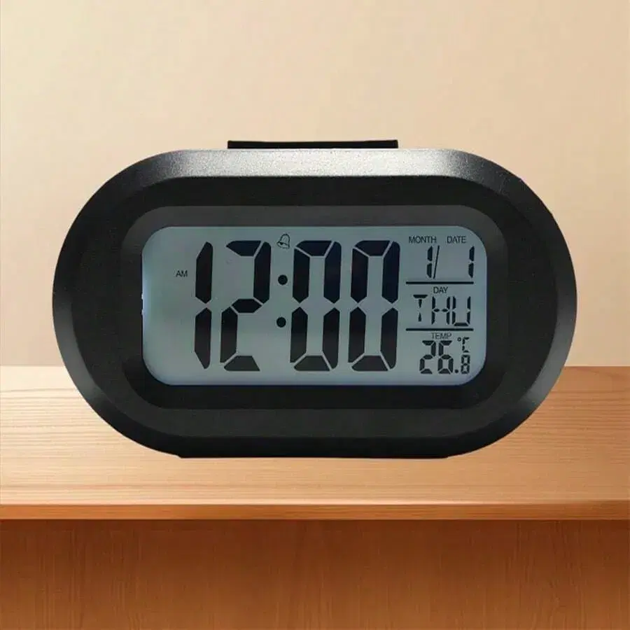 Small Size Digital Alarm Clock Backlight Snooze Mute Calendar Temperature Display Cute Table Alarm Clock