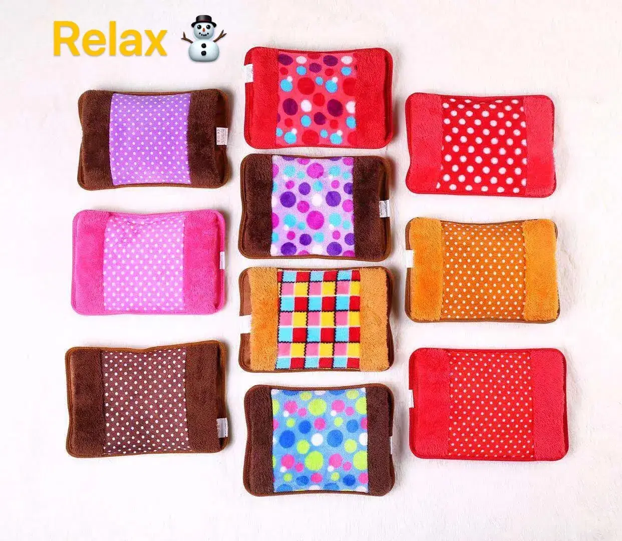 Electric Hot Water Bag With Fur Hand Pocket(Hotbag)