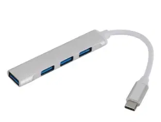 Type C USB Hub 4-Port USB 3.0 Data Hub Adapter Portable USB 3.0 Hub Extension Cable Splitter 4 Ports