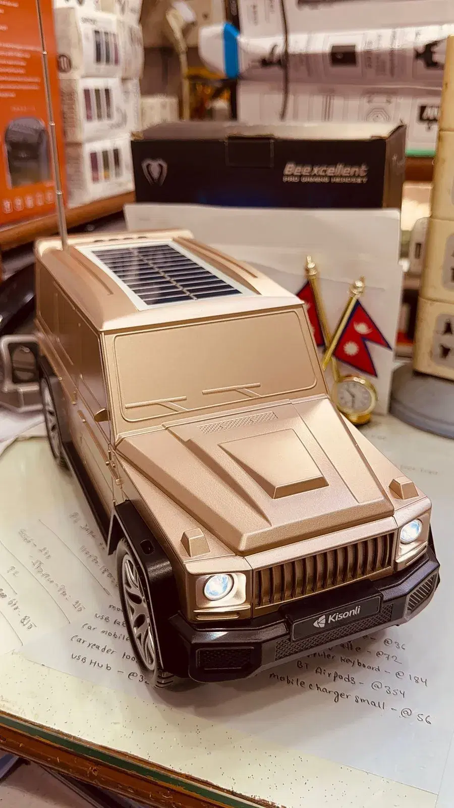 Kisonli Speaker Bluetooth Portable Cool Car B2 Solar Charging Speaker For Party With Super Bass