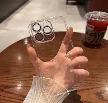 Iphone 11/13Pro Max /14Pro Max / 15 / 15Pro Max available Transparent Hard case with camera protector