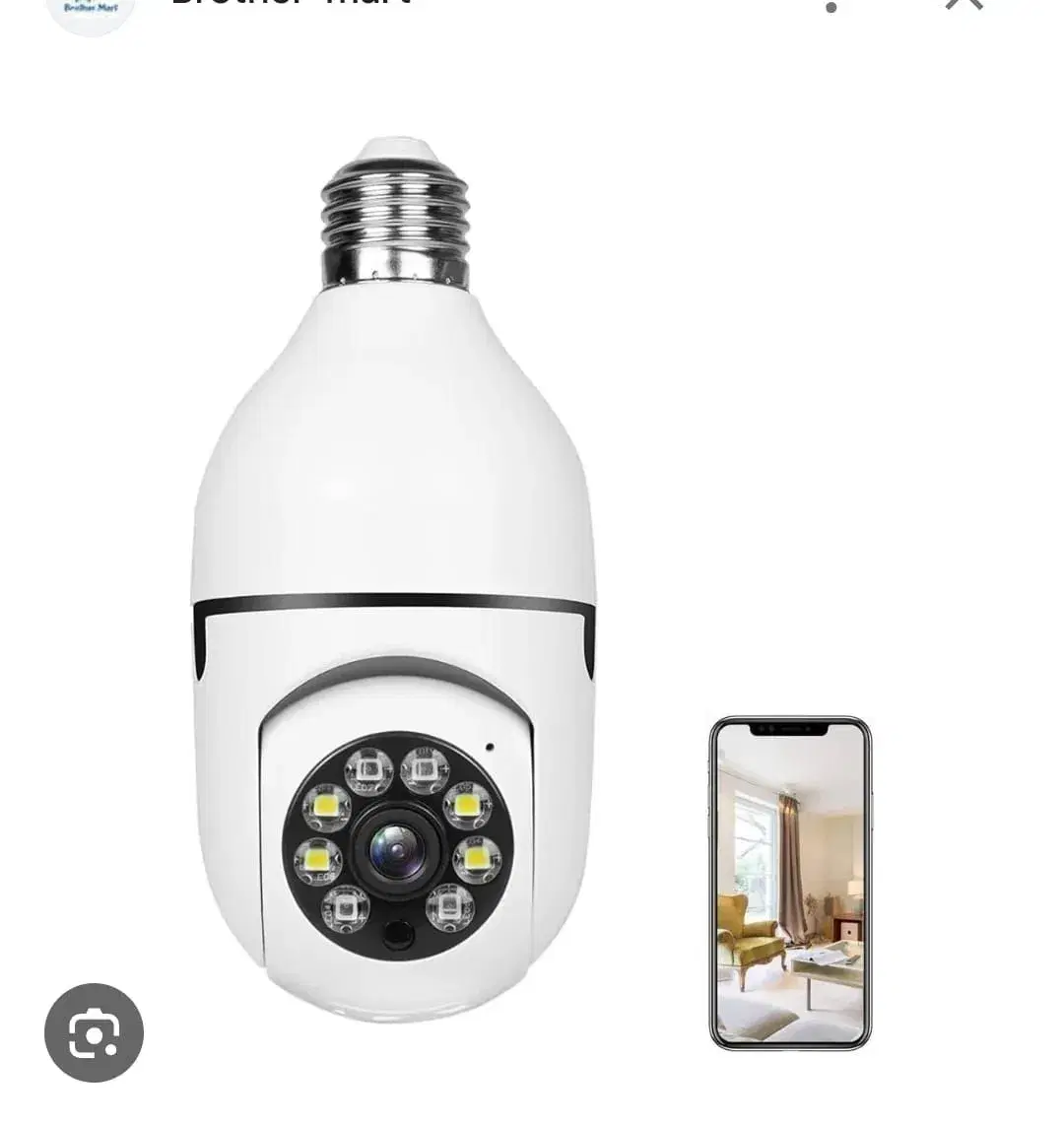 Wireless Light Bulb Camera 1.3MP WiFi Security Camera CCTV