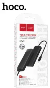HOCOHoco HB44 Easy Safe Type-C 8-in-1 Multi-Function Converter
