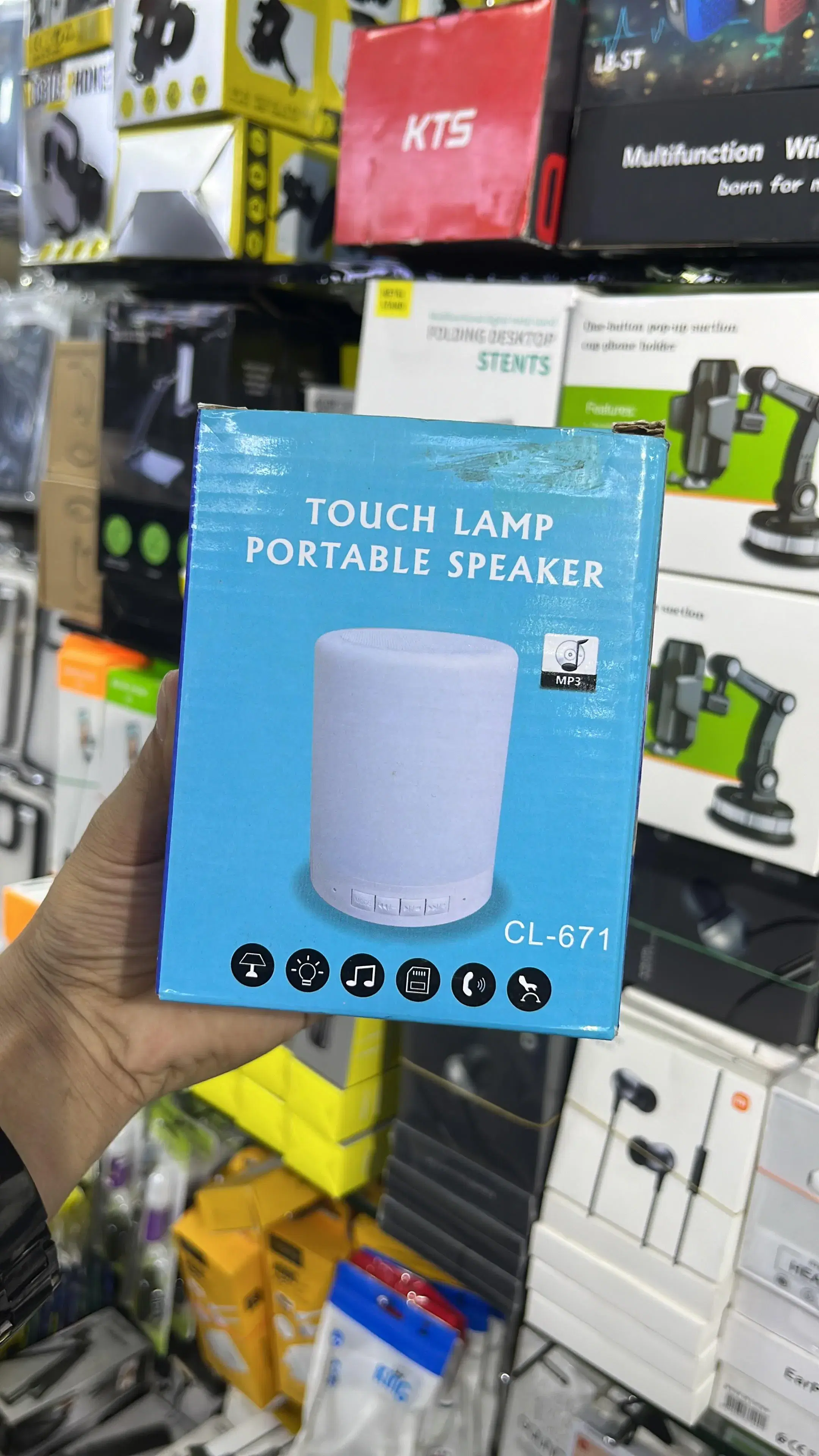 CL-671 LED Touch Lamp Portable Bluetooth Speaker with TF Card & Aux Touch Mode Night Lamp Smart Color Changing Effect