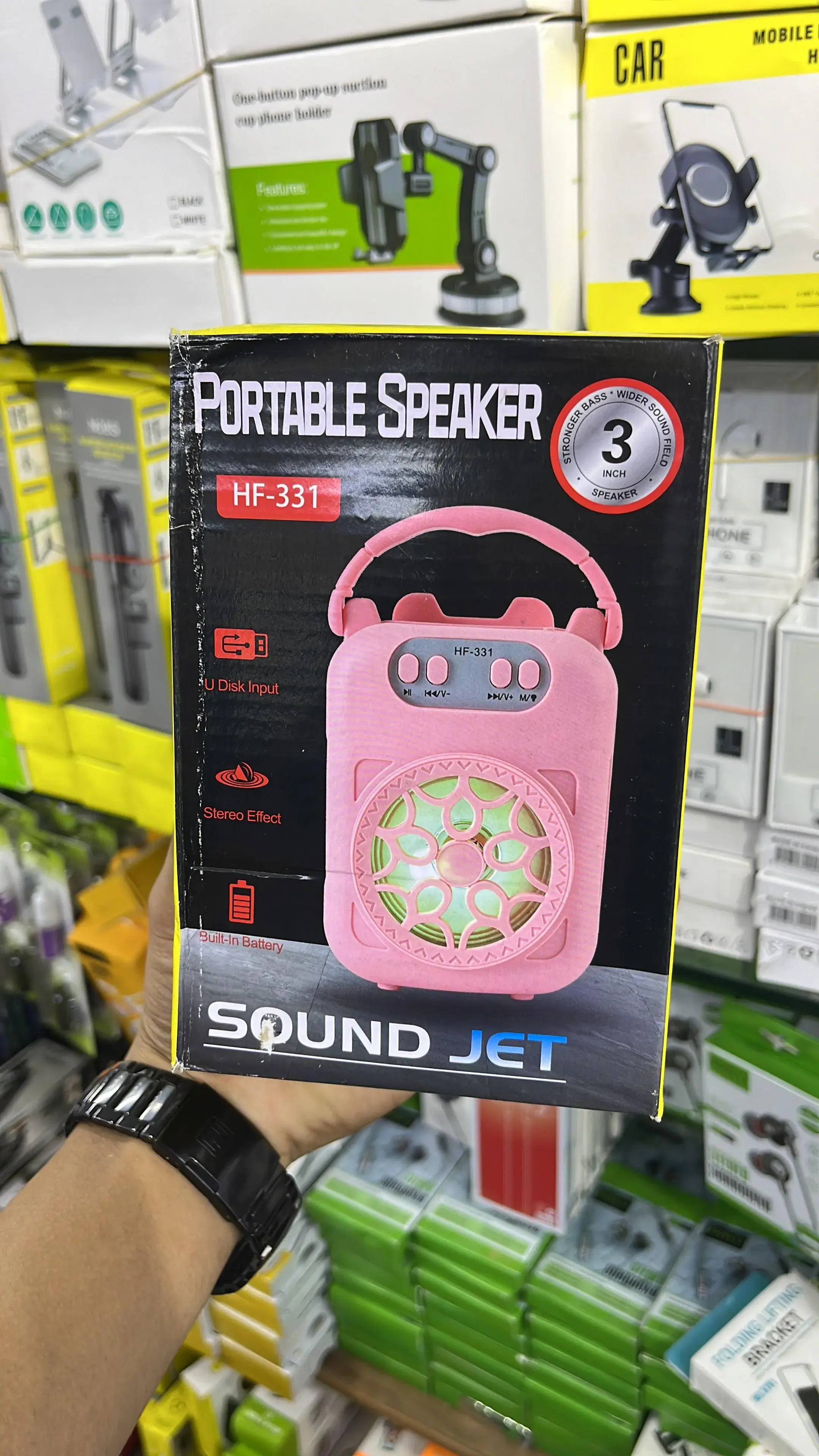 HF-331 New Design DJ Speaker 3inch Small Good Quality Speaker With Coloured Lights