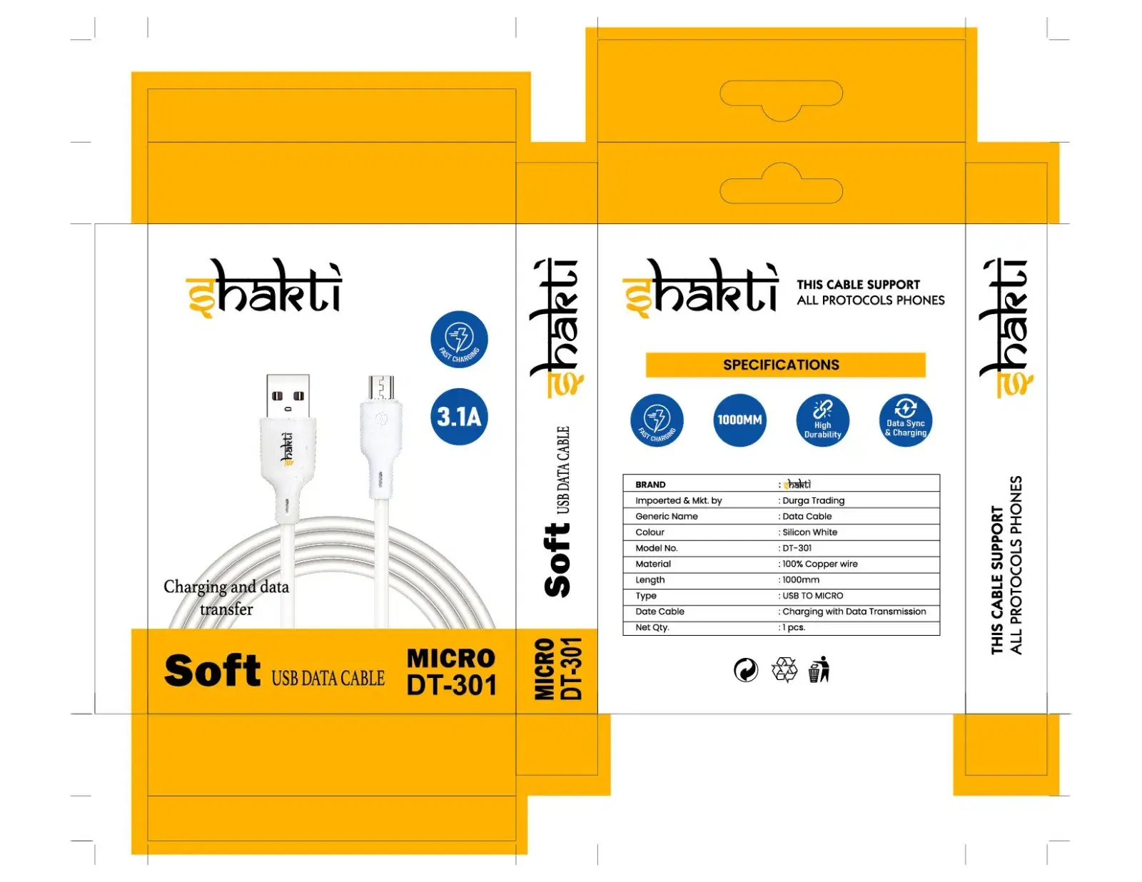 Shakti Micro-DT301 Soft USB Datacable