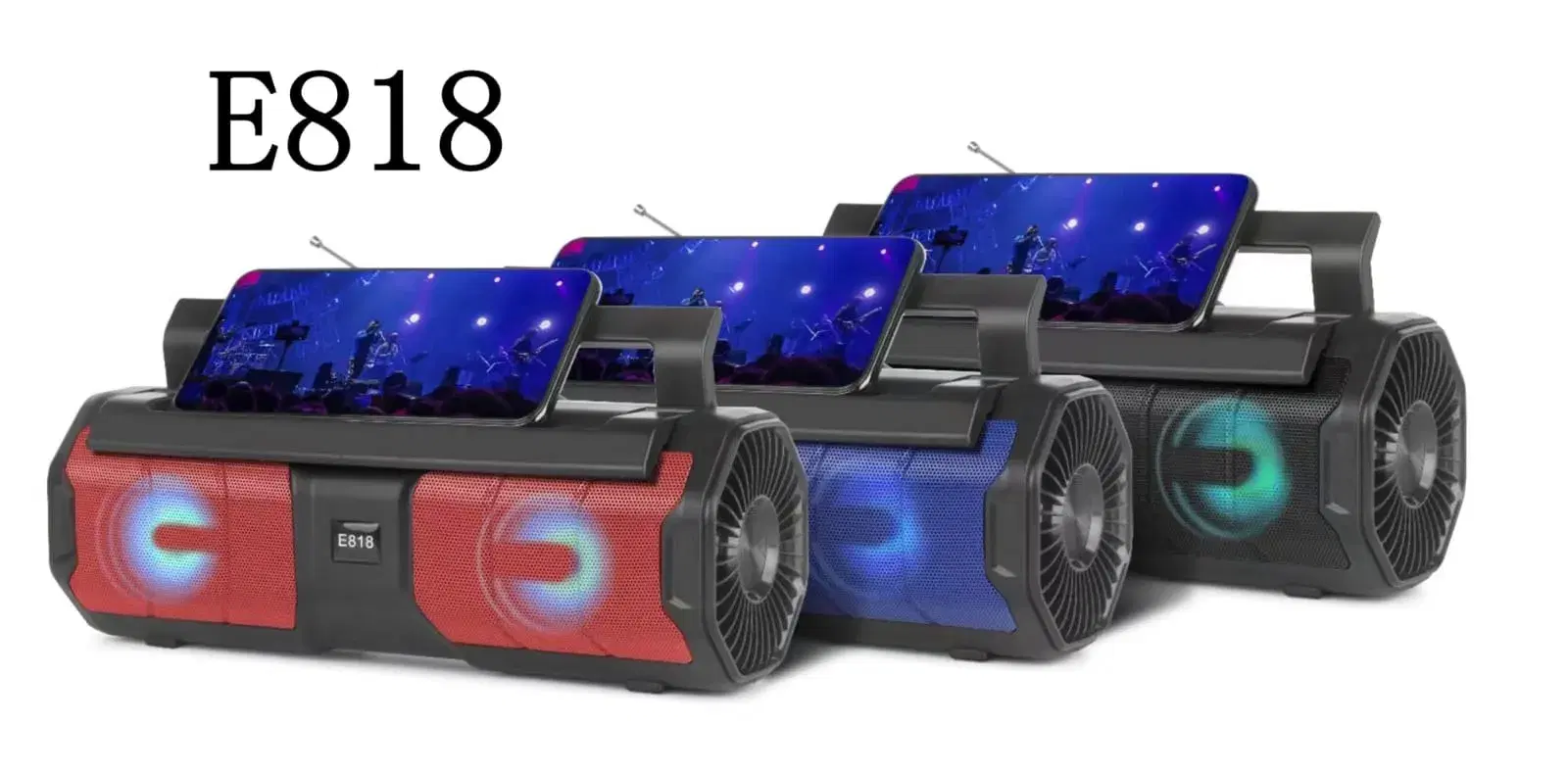 E818 Portable Bluetooth Speaker with USB/ FM/ TF Card