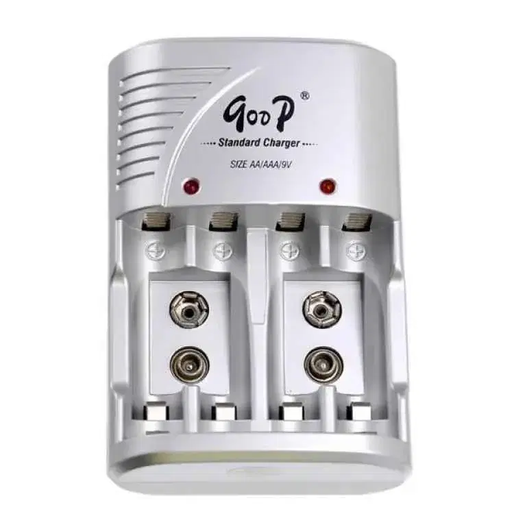 Goop GD-802B Standard Battery Charger for AA/AAA/9V Ni-MH/Ni-CD Rechargeable Batteries