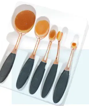 Black/Golden Pack of 5 New Makeup Brush Kits Foundation Brush