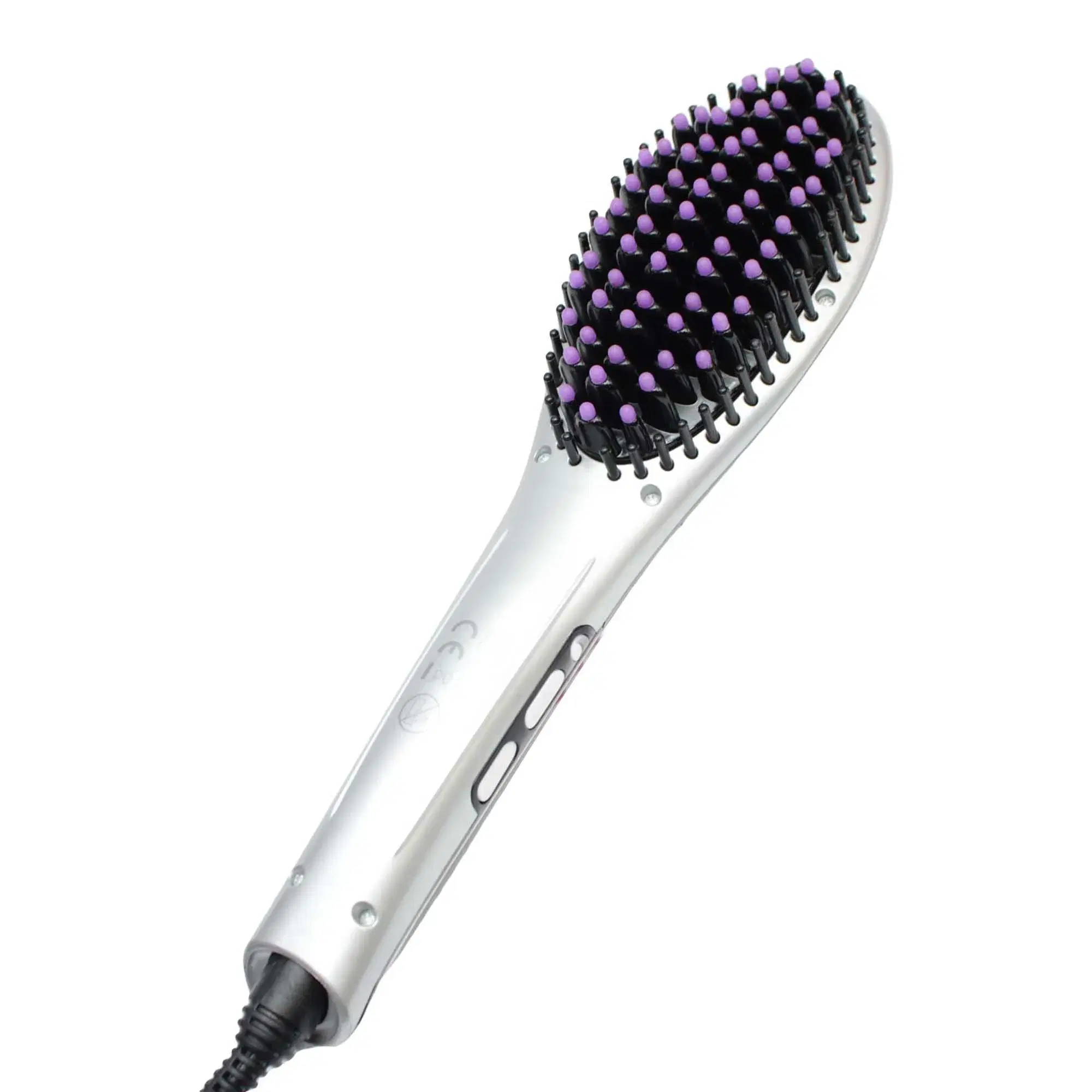 White Gemei Professional Hair Straightener Brush GM-2950