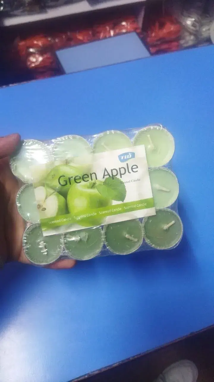 Green Apple Scented Candle | Nice design for Tihar | 12 pcs at pack