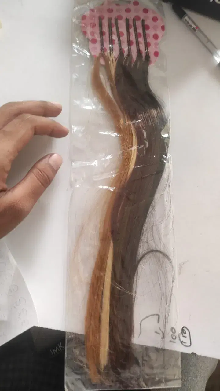 6 pcs Hair Extension Clip | beautiful Different Colors Hair For Girls