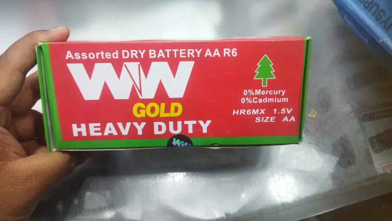 Assorted Dry Battery AA R6- set of 60 pcs | WW Gold Heavy Duty Battery