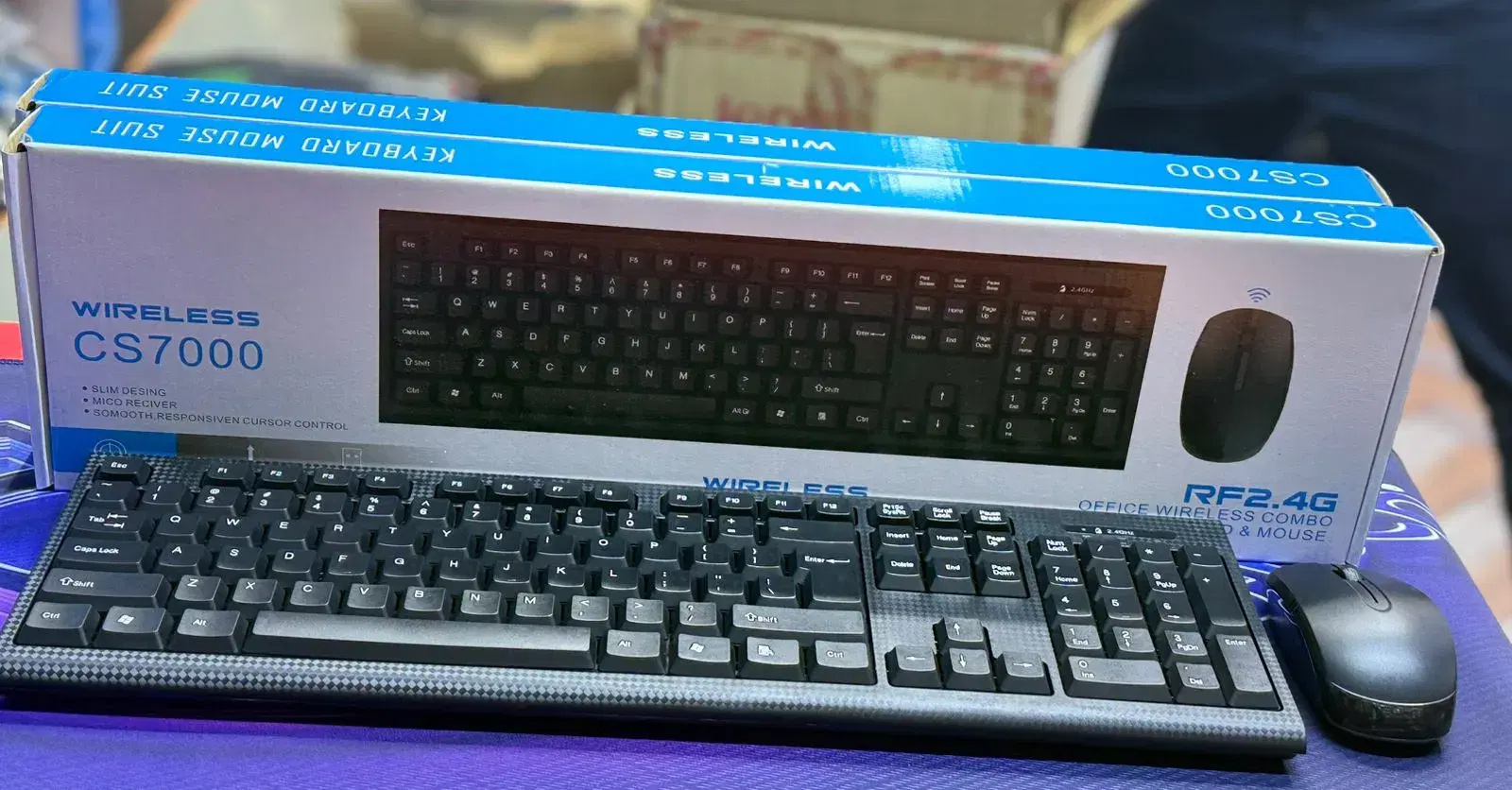 Wireless CS7000 Keyboard Mouse Suit | RF 2.4G Office Wireless Combo Keyboard & Mouse