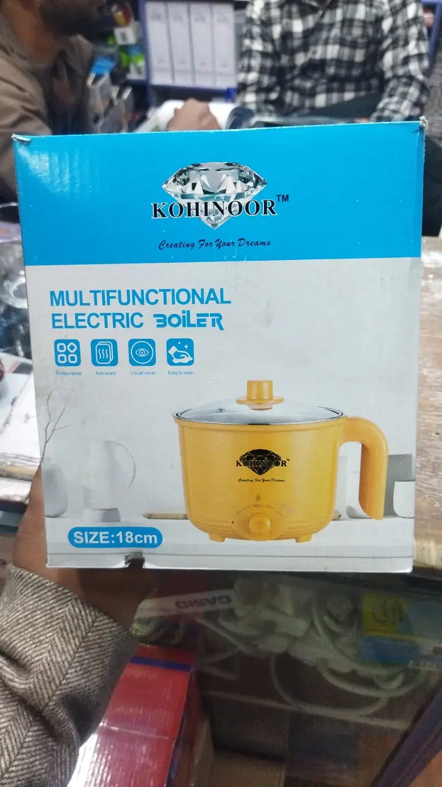 KOHINOOR Multifunctional 18cm Electric Boiler- Orange