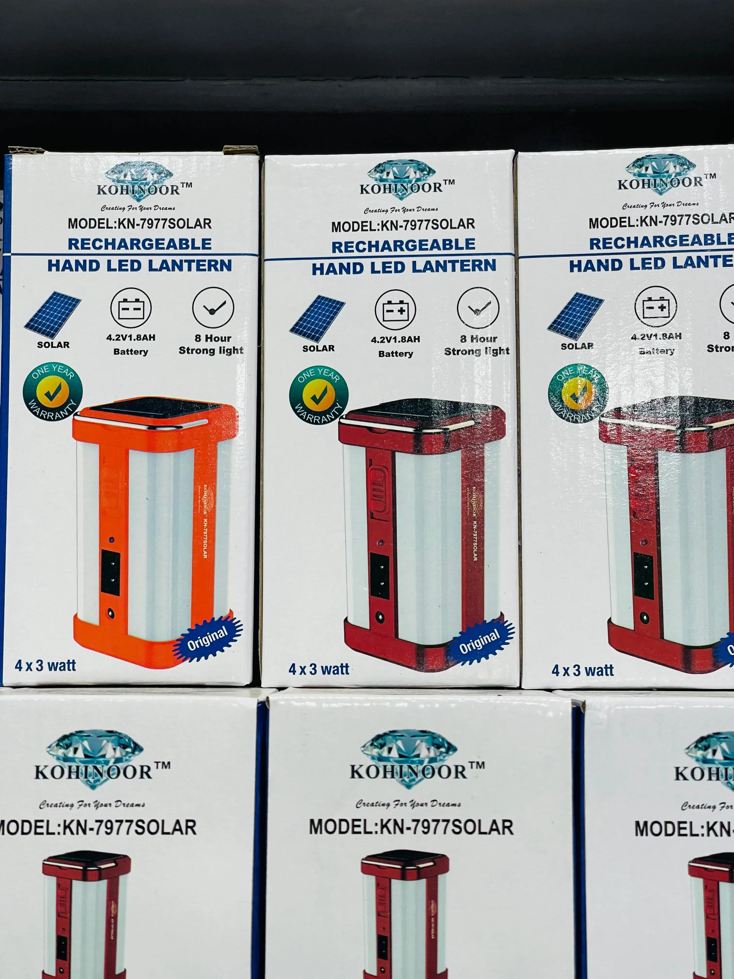 KOHINOOR KN-7977SOLAR Rechargeable Hand LED Lantern