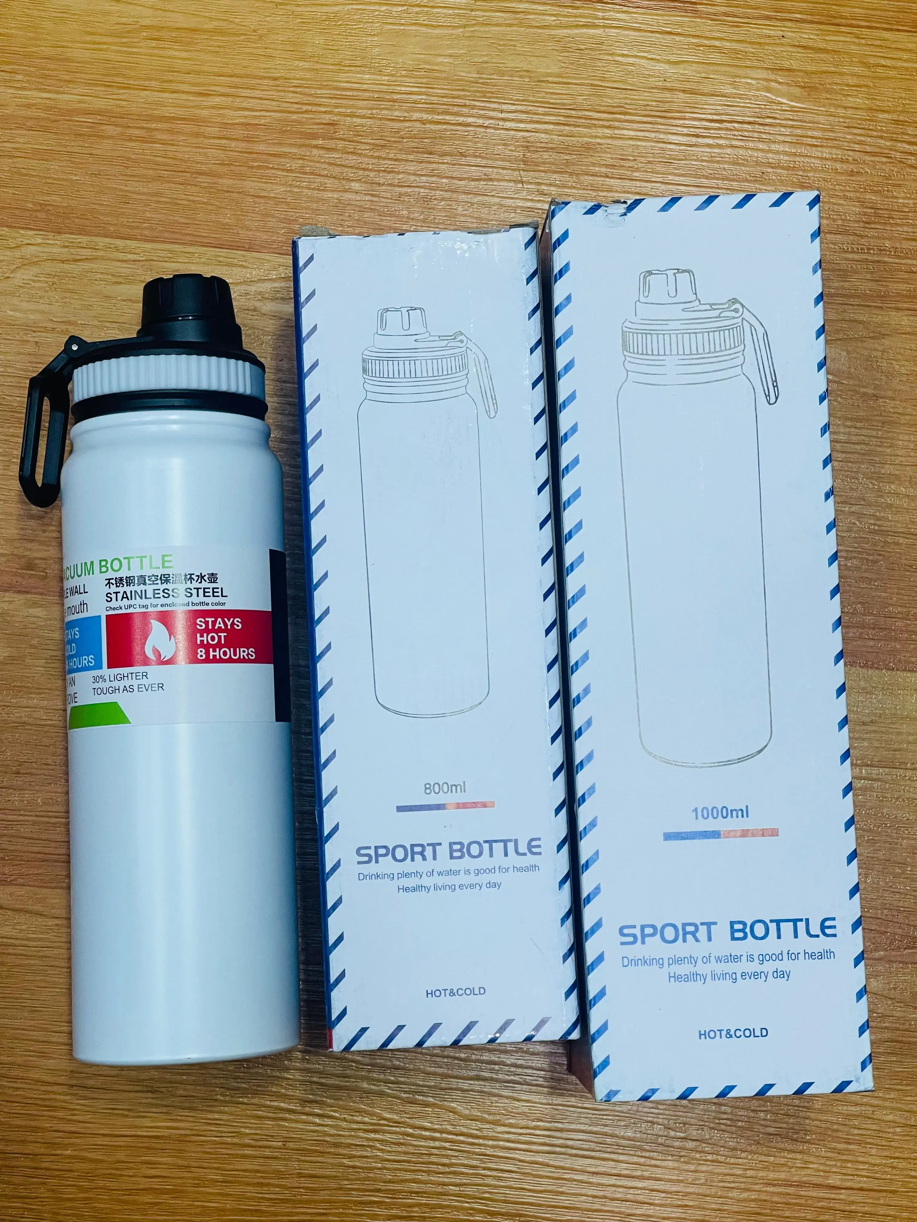 1000ML Sport Water Bottle Tumbler Stainless Steel Thermos Insulated Vacuum Flask