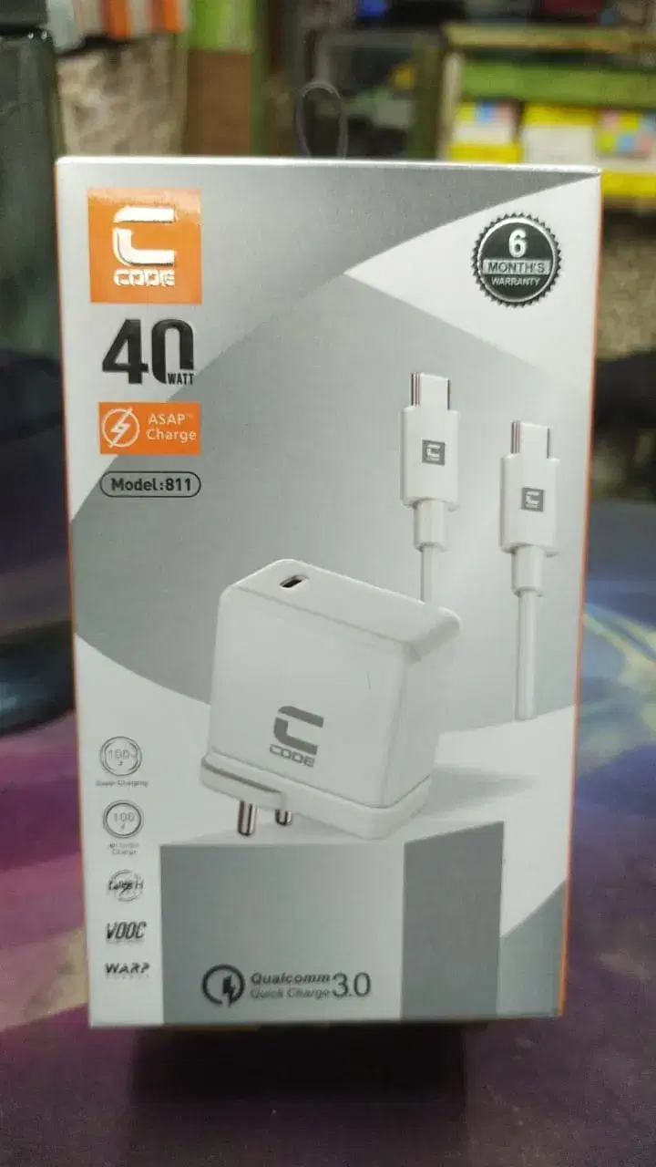 code 811 type-c to type-c charger 40W