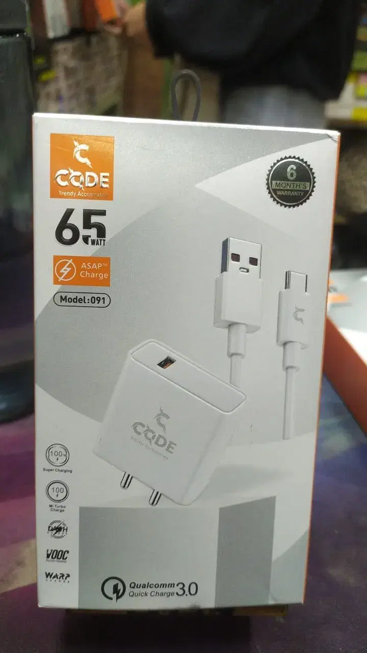 code 091 USB to type-c charger 65W