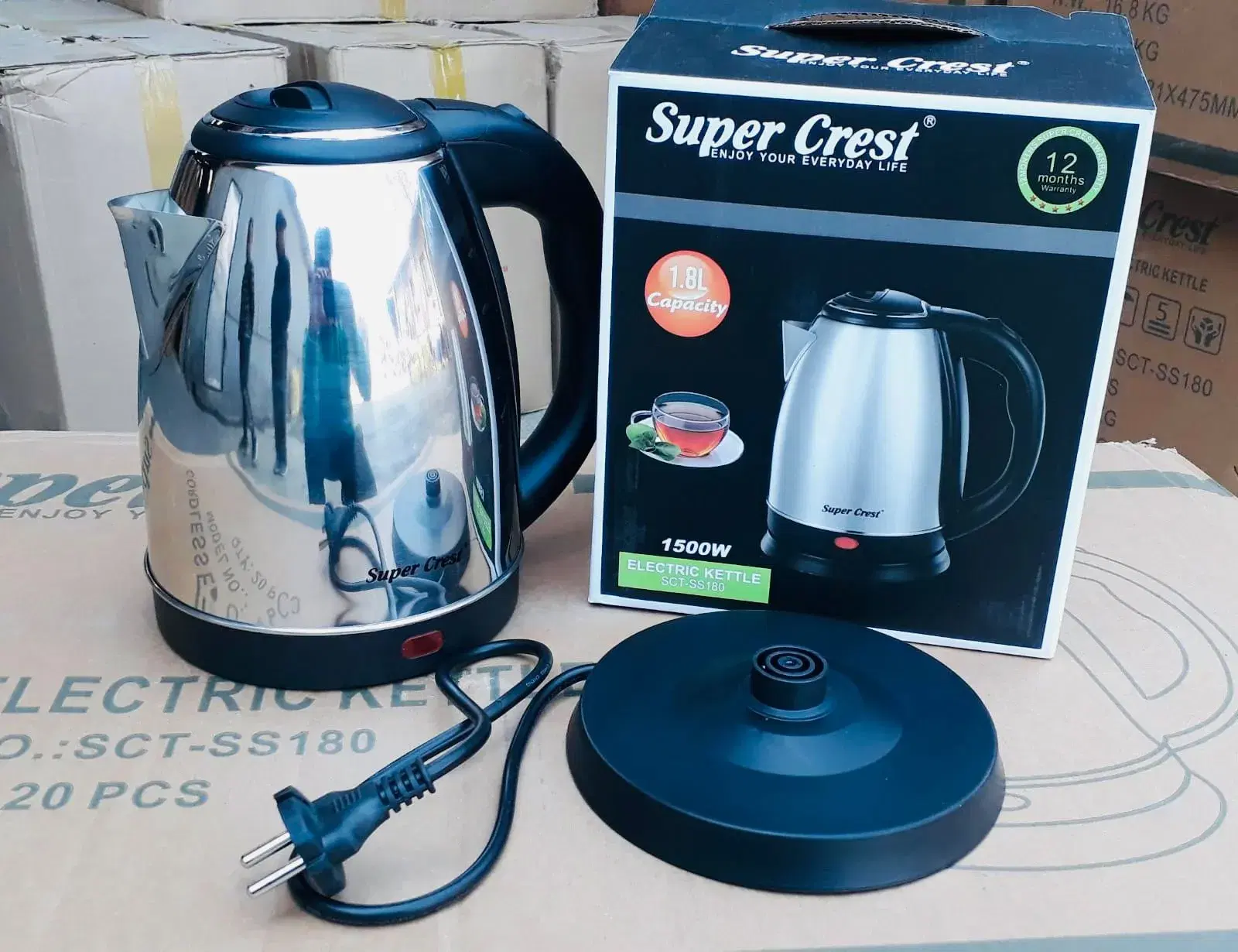 SCT-SS180 Super Crest Electric Kettle 1.8L