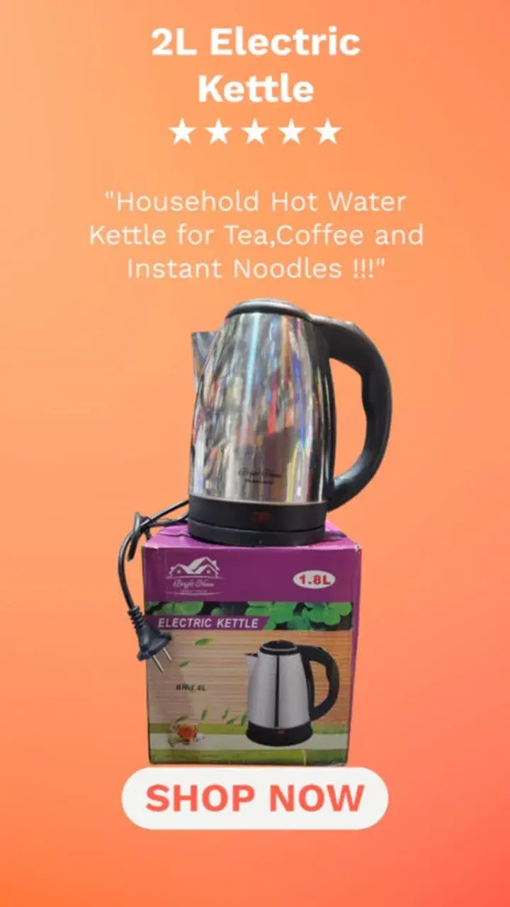 Bright Home Electric Heat Cordless Jug/Kettle Auto Off Cordless - 1.8Litre