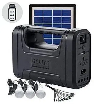 Gdlite GD-8017A Solar Home Lighting System with 3 Led Bulbs