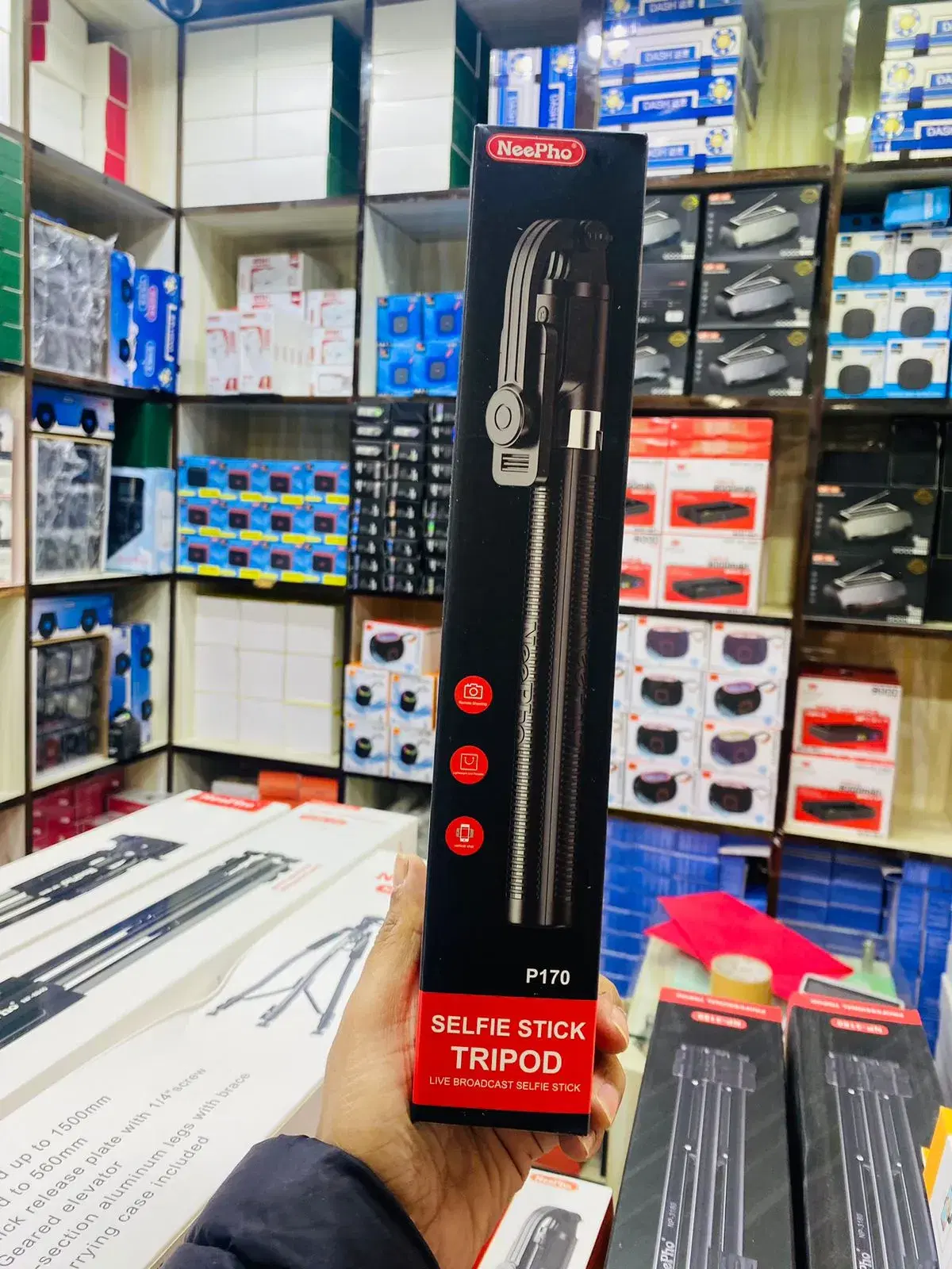 Neepho P170 Selfie Stick Tripod For Phone/Dslr Camera With Mobile Holder