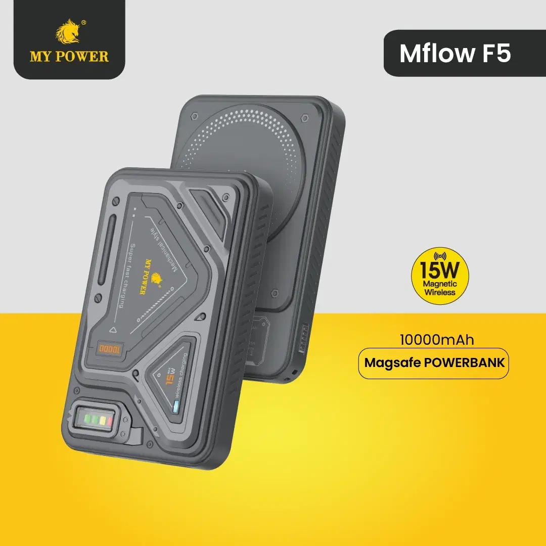 My Power Mflow F5 Wireless Powerbank 10000mah Fast Charging Powerbank