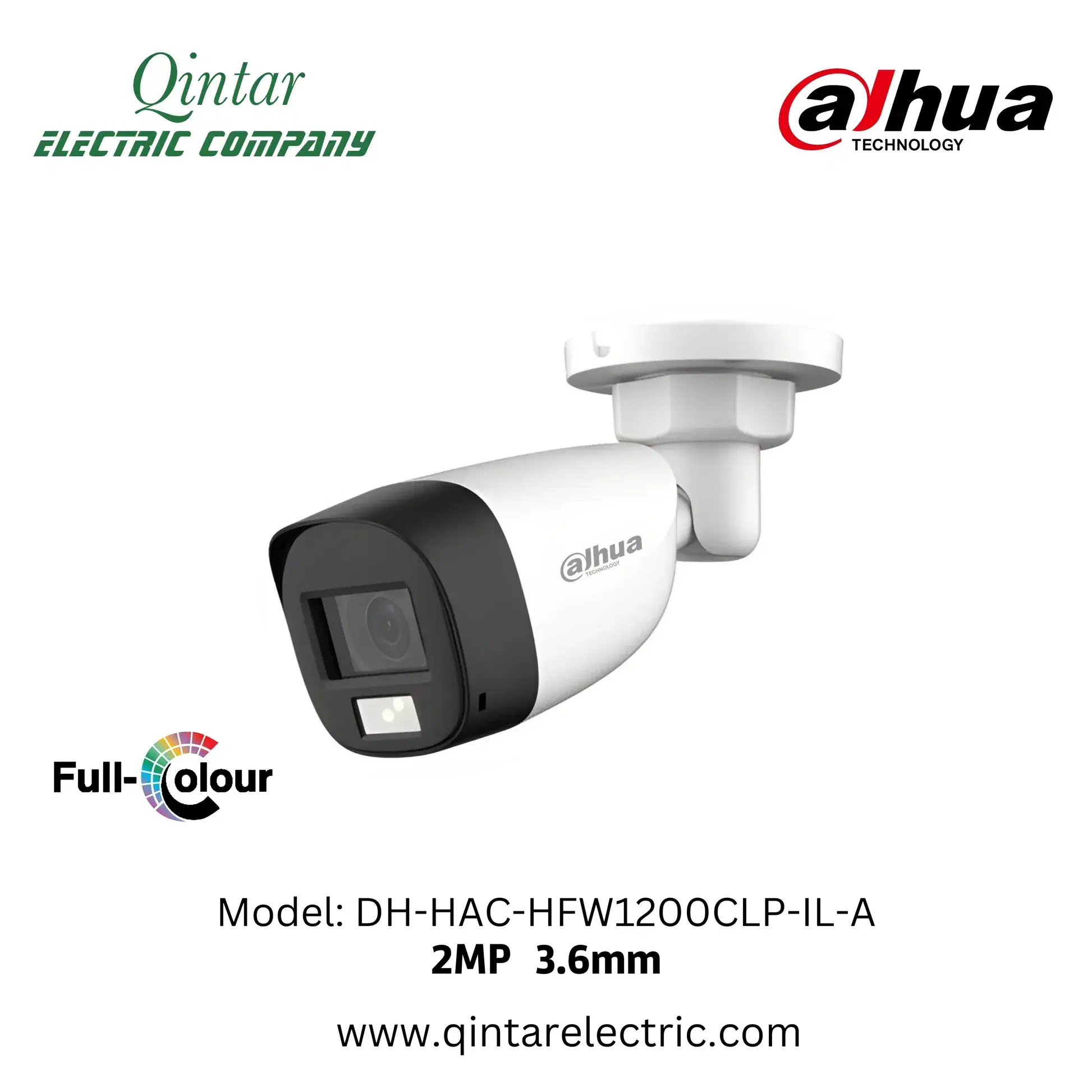 Dahua - DH-HAC-HFW1200CLP-IL-A- 2MP Smart Dual Light HDCVI Bullet Camera