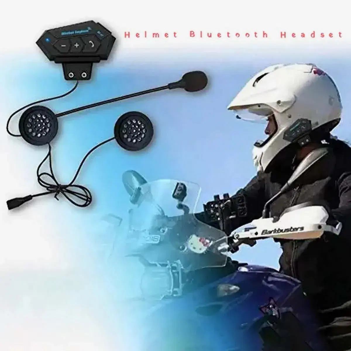 BT12 Motorcycle Helmet BT Headset Headphone Speakers Support Hands-Free Calling for Answering Rejecting Hanging