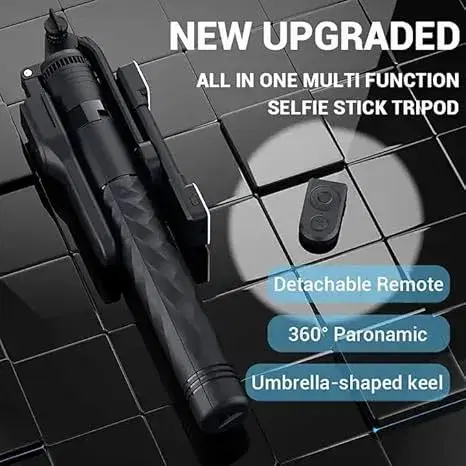 K28 Wireless Selfie Stick for Live Broadcasting with Bonus Phone Holder With Led Light
