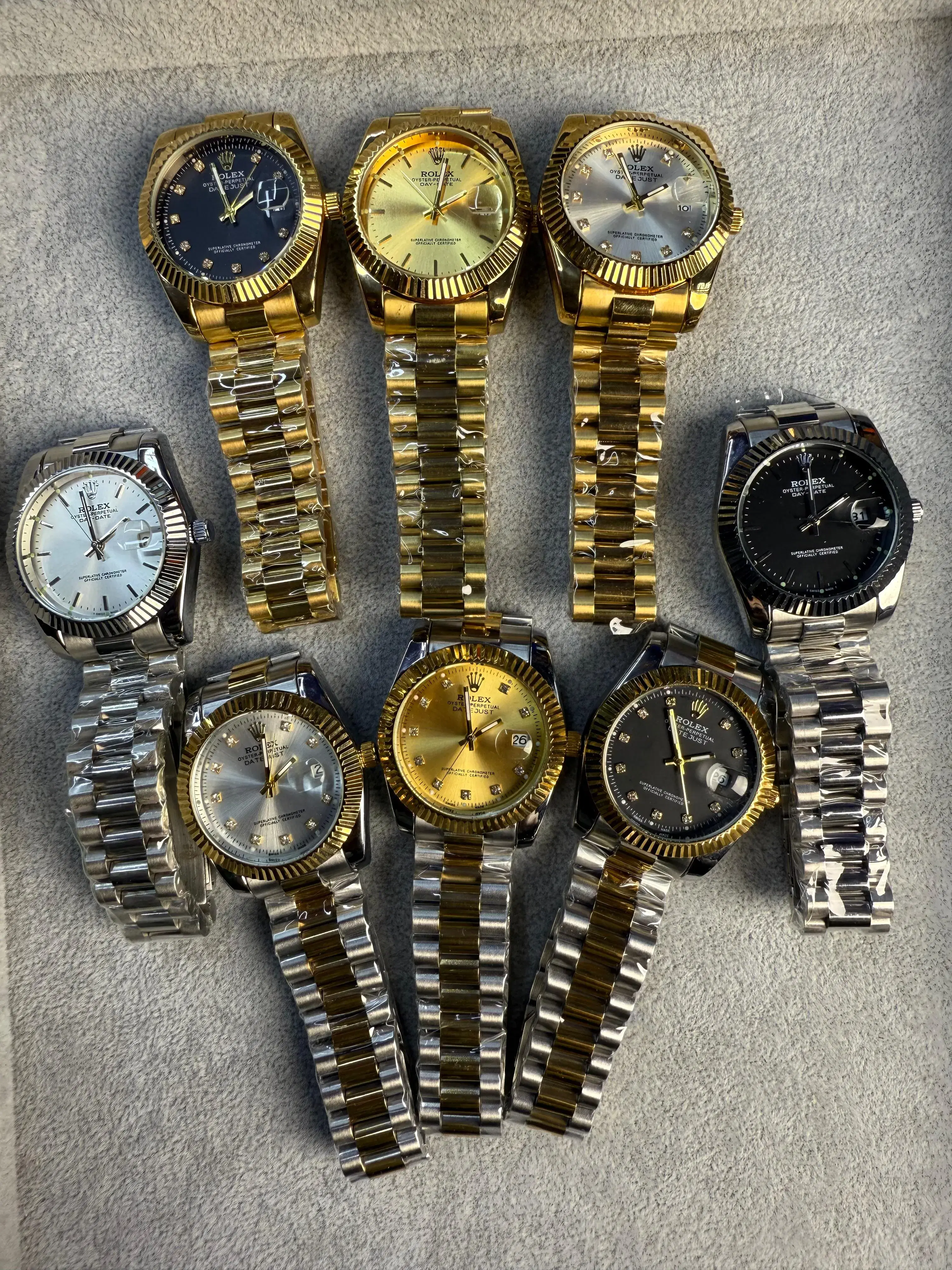Rolex Luxury DATE JUST Steel & Gold Quartz Casual Design Stainless Steel Military Waterproof Wrist Watch For Men