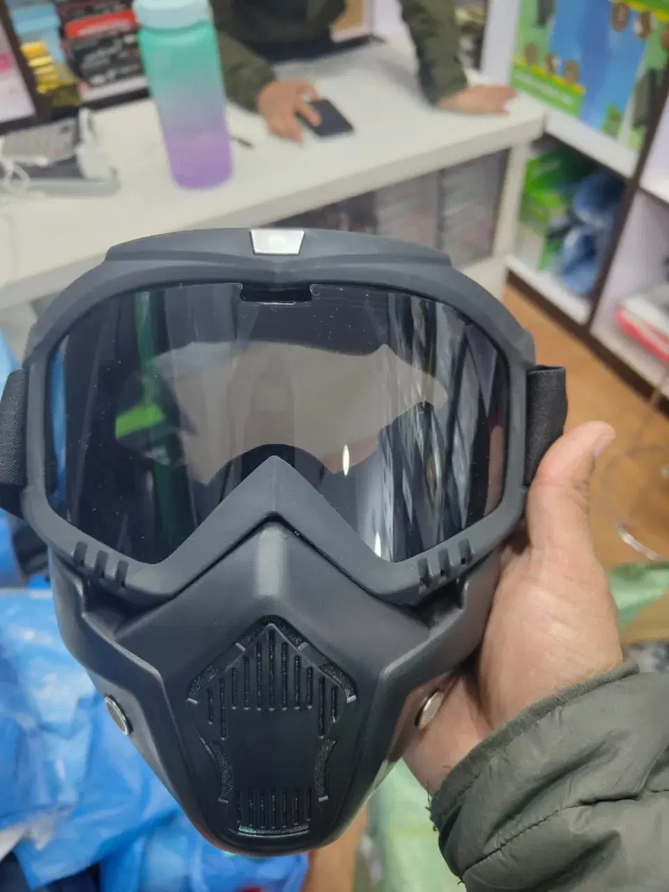 2 In 1 Motorcycle Bike Detachable Helmet Goggles Mask Blue Mercury